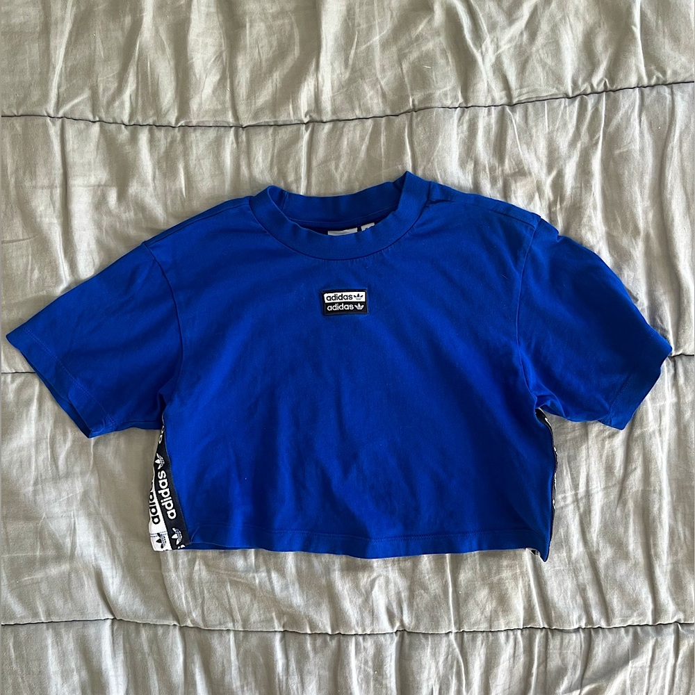 ADIDAS BLUE CROP TOP